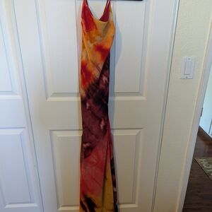 Rhapsody Vibrant Backless Maxi Dress